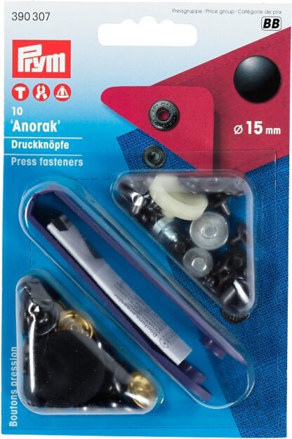 Anorak 15mm schwarz.
