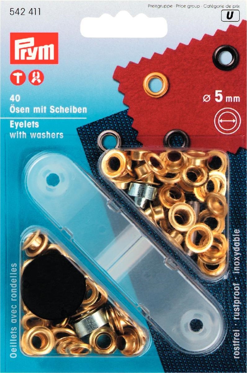 <div class='designation1'>Oesen mit Scheiben, mit Werkzeug</div><div class='designation2'>5 mm, 40 Stück</div>