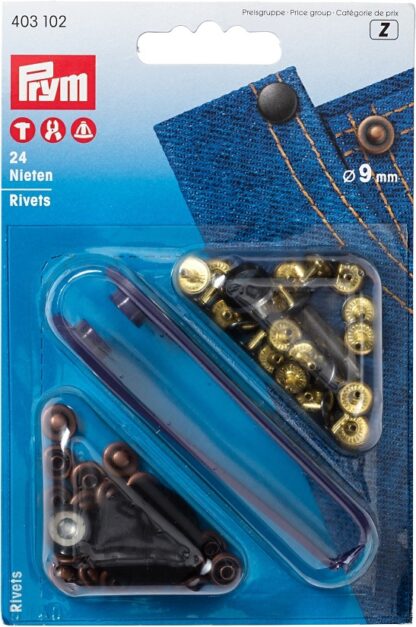 Nieten 9mm altkupfer