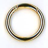 Karabiner rund gold