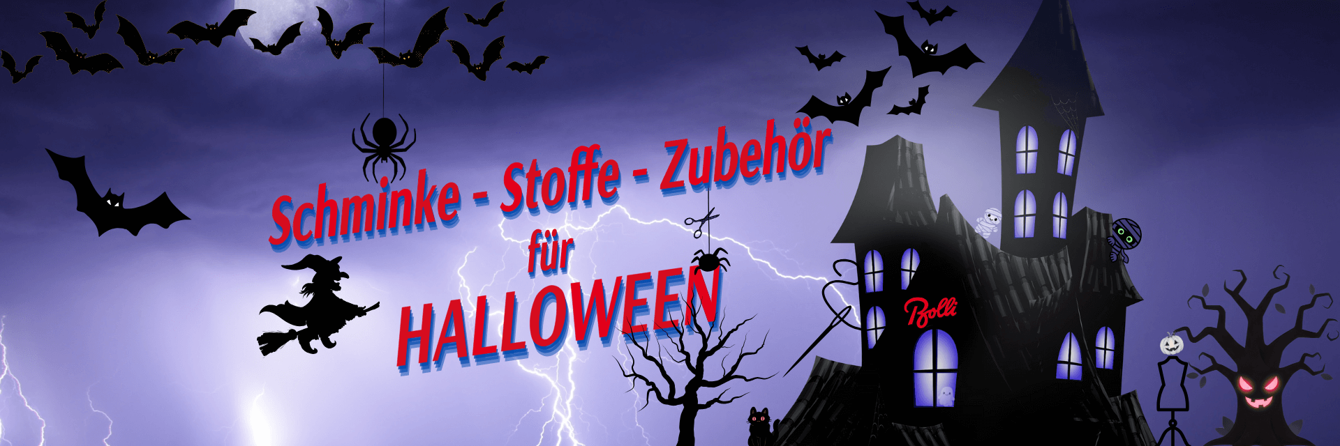 Schminke - Stoffe - Zubehör für Halloween - Auf zum Bolli